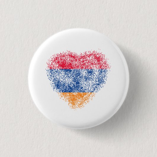 Hart van Armenië Ronde Button 3,2 Cm (Voorkant)