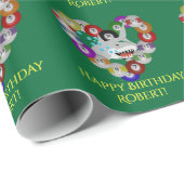 Hart van Billiards Shark Birthday Cadeaupapier (Rol Hoek)