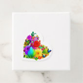 Hart van Bloemen: Een kleurrijk bloemontwerp Bedankjes Labels (In situ)