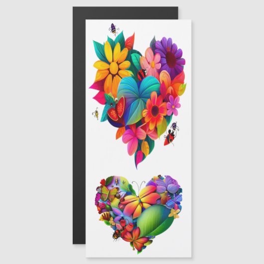 Hart van bloemen en vlinders (Voorkant / Achterkant)