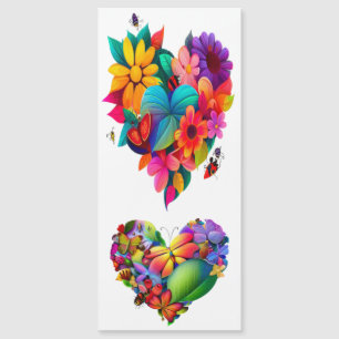 Hart van bloemen en vlinders