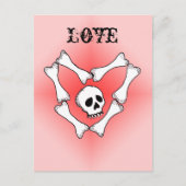 Hart van Botten Liefde Schedel Briefkaart (Voorkant)