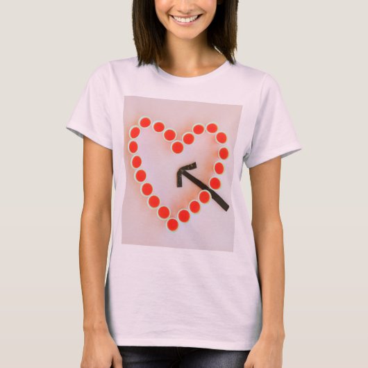 hart van bril dames t-shirt (Voorkant)