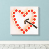 hart van bril gewikkeld canvas afdruk (Insitu (Houten vloer))