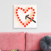 hart van bril gewikkeld canvas afdruk (Insitu (Woonkamer))