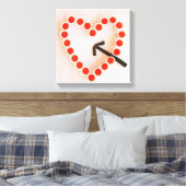hart van bril gewikkeld canvas afdruk (Insitu (Slaapkamer))