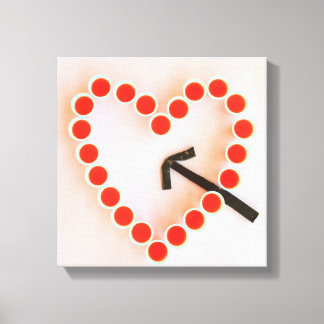 hart van bril gewikkeld canvas afdruk