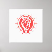 Hart van Briljantheid - Anatomische Hart Lamp C Canvas Afdruk (Voorkant)