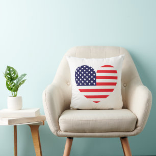 Hart van de Amerikaanse vlag Kussen