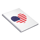Hart van de Amerikaanse vlag Notitieboek (Rechterzijde)