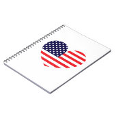 Hart van de Amerikaanse vlag Notitieboek (Linkerzijde)