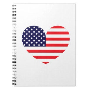 Hart van de Amerikaanse vlag Notitieboek