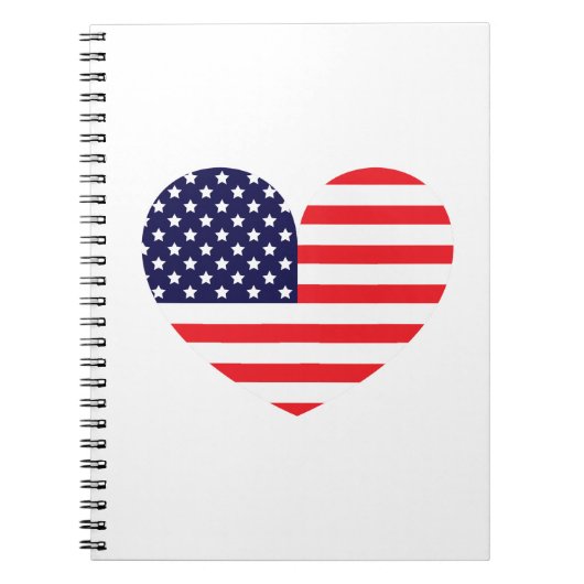 Hart van de Amerikaanse vlag Notitieboek (Voorkant)