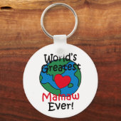 Hart van de Beste Mamaw ter Wereld Sleutelhanger (Voorkant)