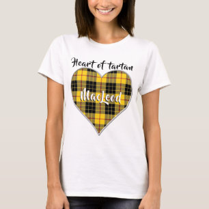 Hart van de Clan MacLeod van het Geruite Schotse T-shirt