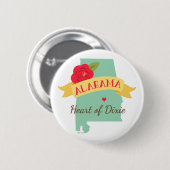 hart van de dixie ronde button 5,7 cm (Voorkant /achterkant)