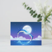 Hart van de Dolfijnen van de Valentijnsdag het Feestdagenkaart (Staand voorkant)