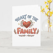 Hart van de Familie Bloemhart Kaart (Gele Bloem)