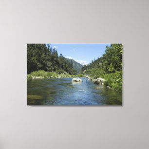 Hart van de Feather River Triptiek Wall Art Canvas Afdruk