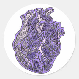 Hart van de geliefden ronde sticker