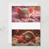 Hart van de Gletsjer: Polar Charm Wedding Invitati Kaart (Achterkant)