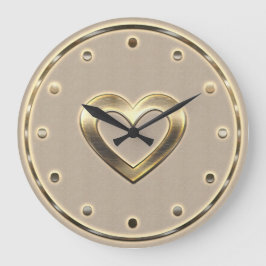 Hart van de gouden wandklok