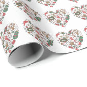 Hart van de kerstvreugde cadeaupapier (Rol Hoek)