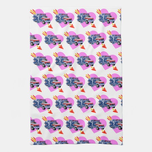 Hart van de keukenhanddoek voor noodhulp van he (Verticaal)