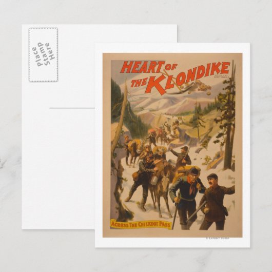 Hart van de Klondike - Over de kinderpas Briefkaart (Voorkant / Achterkant)
