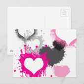 Hart van de liefde briefkaart (Voorkant / Achterkant)