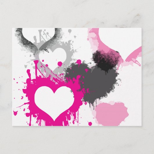 Hart van de liefde briefkaart (Voorkant)
