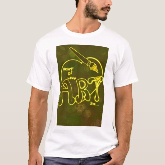 hart van de liefde kunst t-shirt (Voorkant)