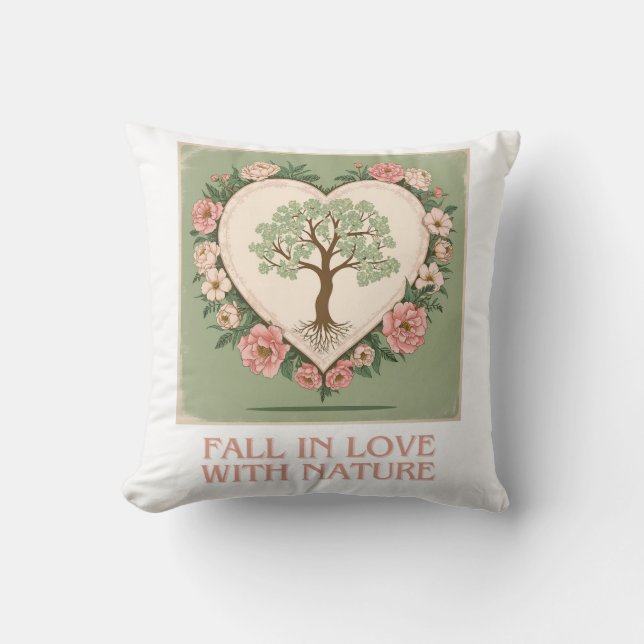 Hart van de liefde van Natuur Kussen (Voorkant)