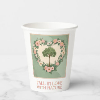 Hart van de liefde van Natuur Papieren Bekers