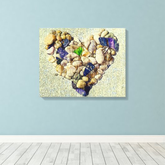 hart van de natuur canvas afdruk (Insitu (Houten vloer))