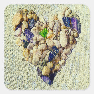 hart van de natuur vierkante sticker