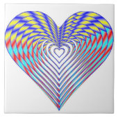 Hart van de regenboogstapel tegeltje (Voorkant)