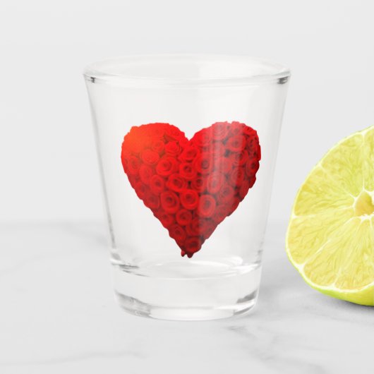 HART VAN DE ROZEN SHOT GLAS (Voorkant)