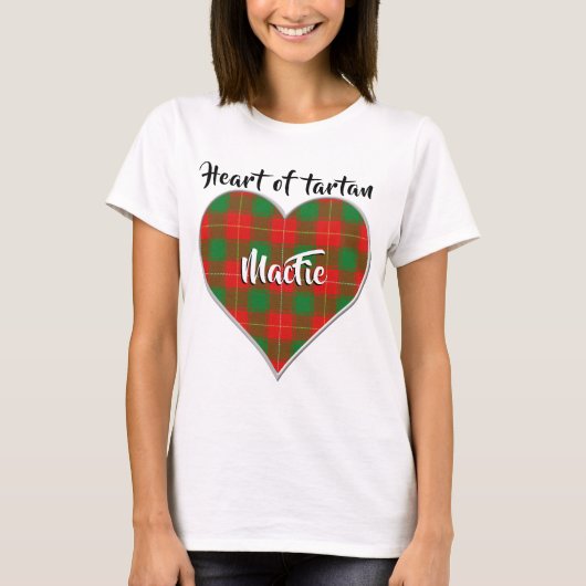 Hart van de Schotse Clan MacFie Plaid T-shirt (Voorkant)