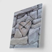 Hart van de stenen muur klok (Hoek)