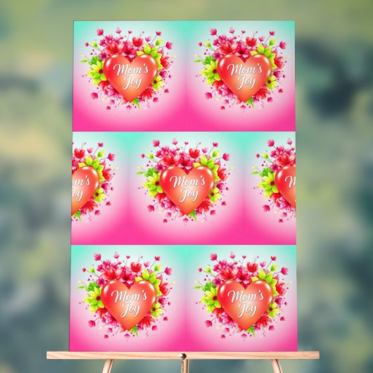 Hart van de stralende vreugde van mama acryl bord (Neutraal)