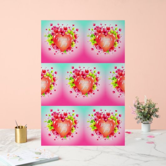 Hart van de stralende vreugde van mama acryl bord (Huwelijk)