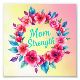 Hart van de stralende vreugde van mama foto afdruk