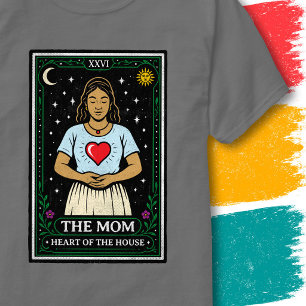 Hart Van De Thuis Bloemen Moeder Tarot Stijl Moede T-shirt