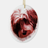 Hart van de Tibetaanse Terrier Keramisch Ornament (Rechts)