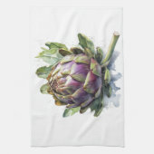 Hart van de tuin: artisjok in Waterverf Theedoek (Verticaal)