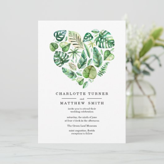 Hart van de uitnodiging tot het uitzenden van Trop (Staand voorkant)