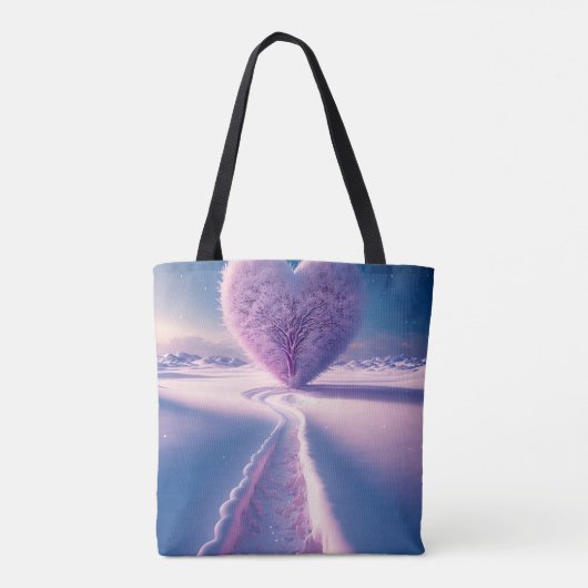 Hart van de winter tote bag (Achterkant)