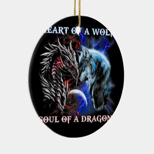 hart van de wolfsoep van een draak - wolkendraak - keramisch ornament (Rechts)