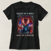 hart van de wolfsoep van een draak - wolkendraak - t-shirt (Design voorkant)